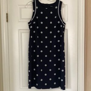 Navy blue and Whit Polka dot dress